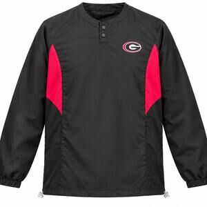 Nike Georgia Bullldogs Men's XXL Team Issue Black Red Sideline Pullover Jacket